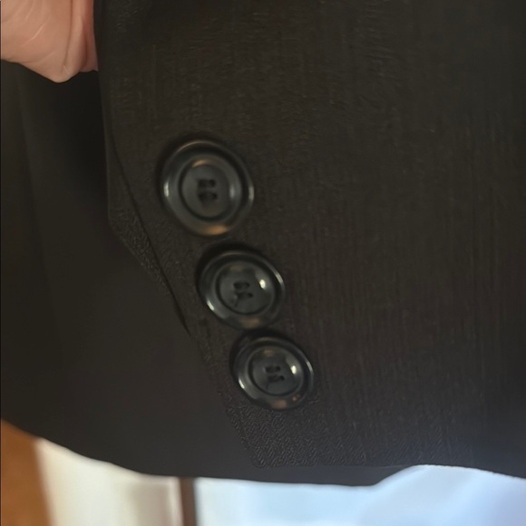 Vintage Kasper tailored lined Black Women's Blazer with Stitch detail. Size 12. - Picture 5 of 14